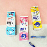 Cartoon Milk Box Pencil Case - Simple Stationery Pouch