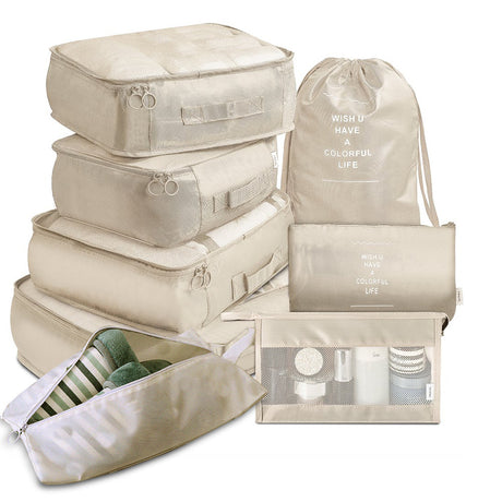 8-Piece Travel Packing Cube Set with Luggage Dividers