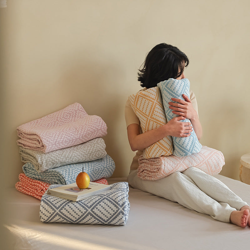 New Cotton Gauze Blanket - Summer Cooling for Dorms