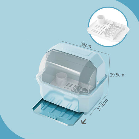 Plastic Dish Rack and Cup Holder for Kitchen Storage