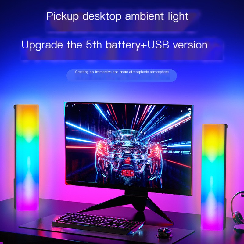 RGB Sound Control 3D Atmosphere Light for Car & Bar