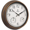 Outdoor Clocks for Patio Waterproof with Thermometer - 14 inch Indoor Outdoor Clock with Temperature and Humidity - Weatherproof Accurate & Easy to Read Wall Clock for Pool Patio Garden &Home Decor