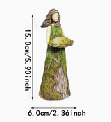 Fairy Statue Bird Feeder for Outdoor Home Decor