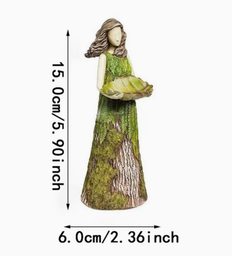 Fairy Statue Bird Feeder for Outdoor Home Decor