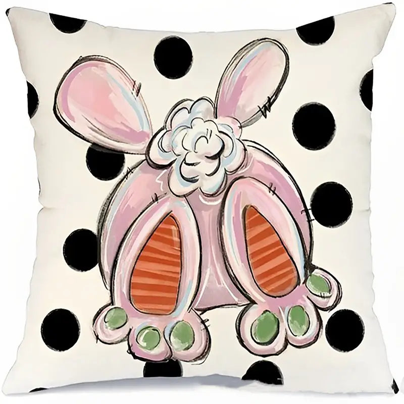 Easter Carrot Pattern Throw Pillowcase for Home Decor