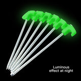 2 Ultra-Light Camping Tent Stakes 25cm Glow-in-the-Dark