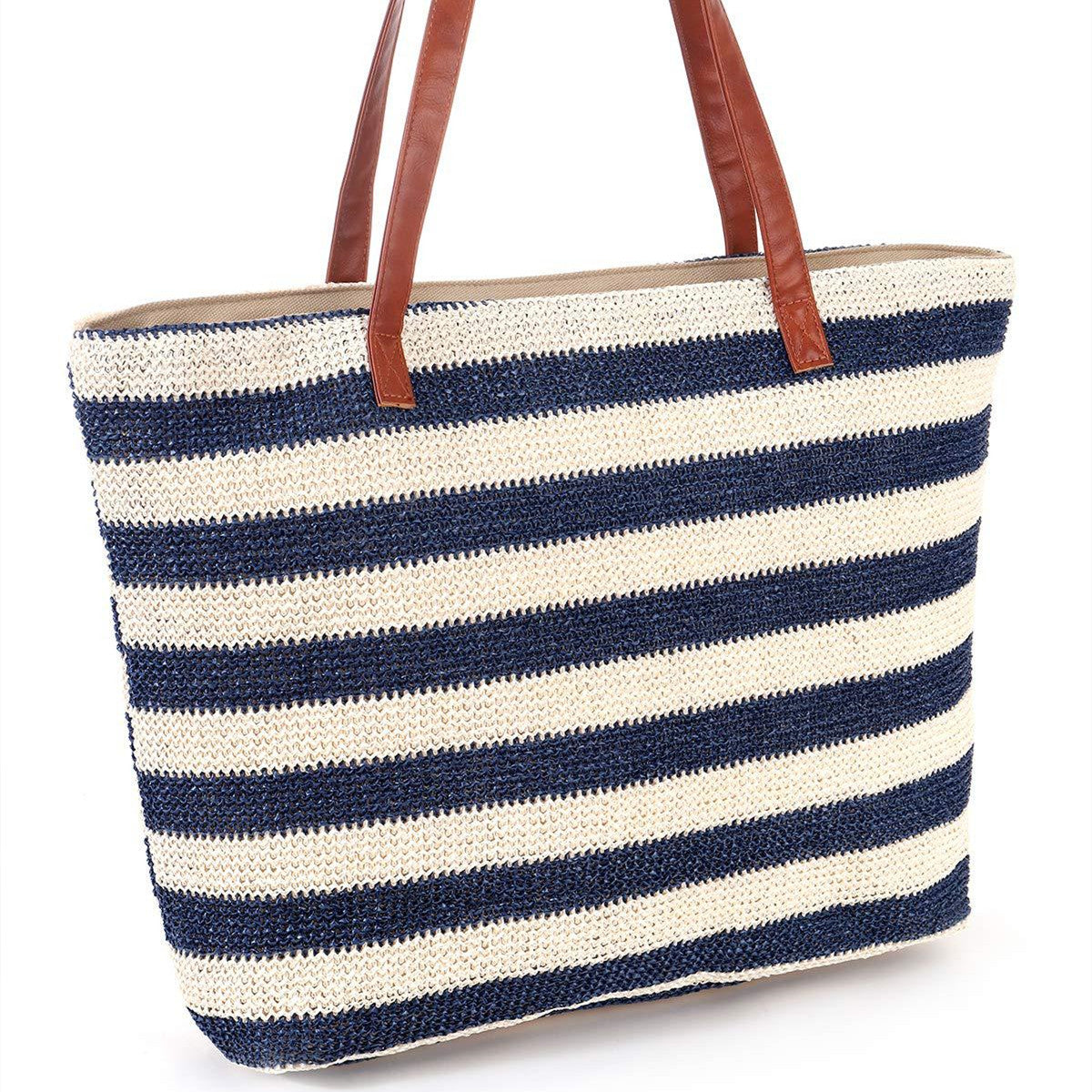 Stylish Women's Straw Beach Bag for Outdoor Use