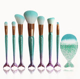 Mermaid Gradient Makeup Brush Set