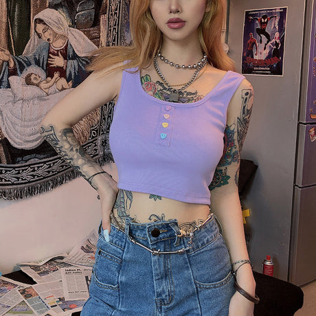 Women's Solid U-Neck Crop Top for Autumn Fashion