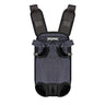 Pettail Dog Kangaroo Pouch Front Pet Backpack Carrier Wide Straps Shoulder Pads Adjustable Legs Out Pet Backpack Carrier Walking Travel Hiking Camping (Large Blue & Shoulder pad)