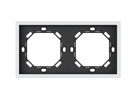 HDL Panel XELENT SERIES Ivory White Panel Frame 2 Gang