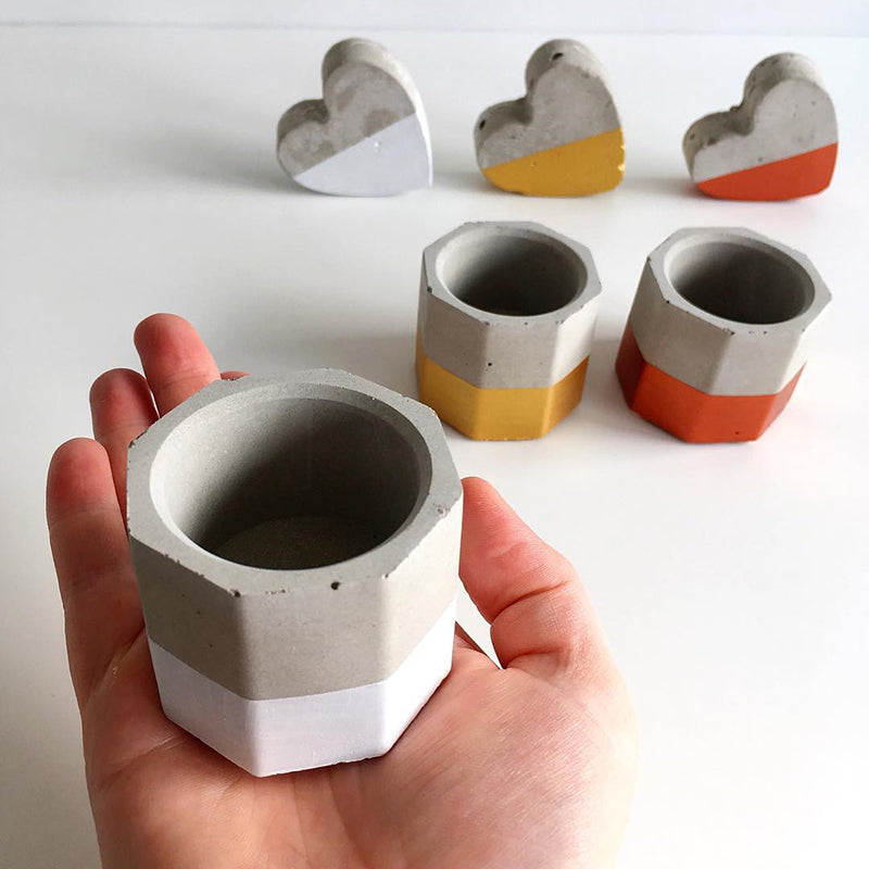 Octagonal Silicone Concrete Planter Mold and Ice Tray