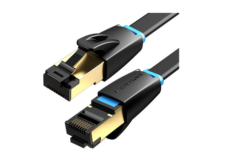 Vention NETWORK Cable CAT8 SFTP Flat 1.5m Black IKCBG