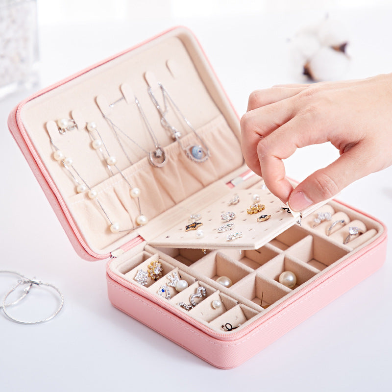 New Portable PU Minimalist Jewelry Organizer Box