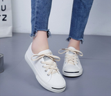 Korean Style Low-Top Cross Strap Canvas Shoes