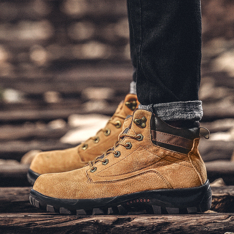 Men's Waterproof Leather Hiking Boots for Fall/Winter