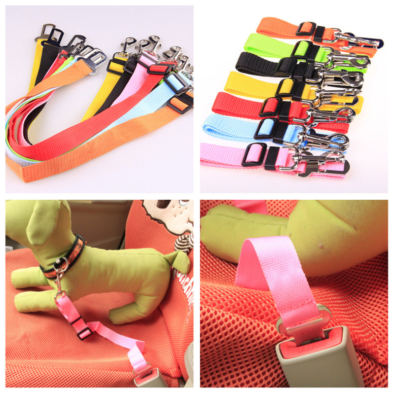 Adjustable Dog Car Safety Seat Belt Restraint Leash