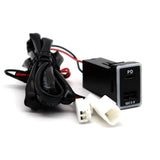 LOKEKE for Toyota QC3.0 & PD Type C USB Car Power Socket PD USB C Quick Charge Car Charger USB Adapter Socket for Laptop/Smartphone