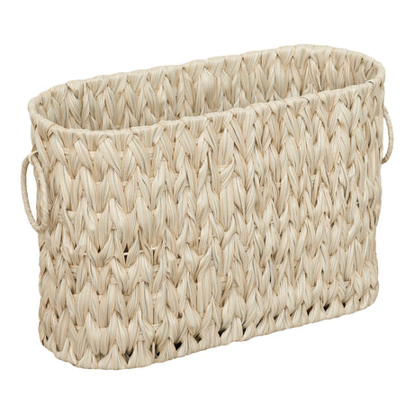 Coeusy Toilet Paper StorageToilet Paper Basket for Bathroom StorageToilet Paper Holder StandToilet Paper Organizer for 6 Mage Rolls Boho Wicker Basket for Bathroom and Kitchen StorageCream White