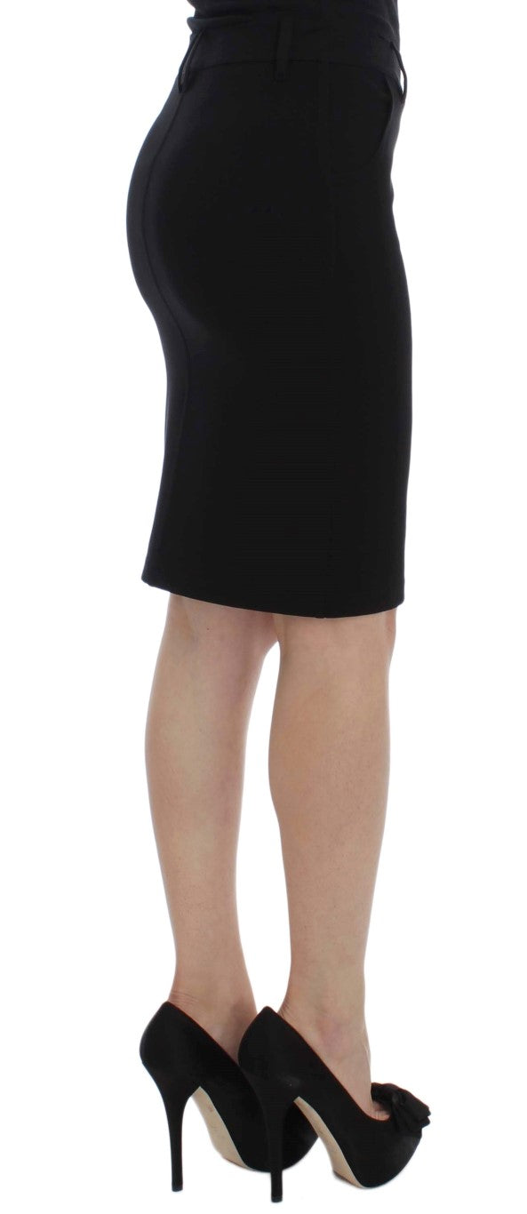 PLEIN SUD Elegant Black Pencil Skirt for Chic Look