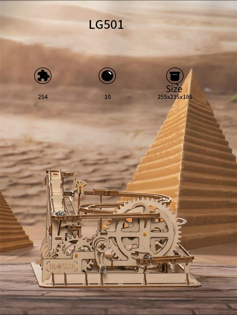 3D Wooden Puzzle Toy - Educational Mechanical Model