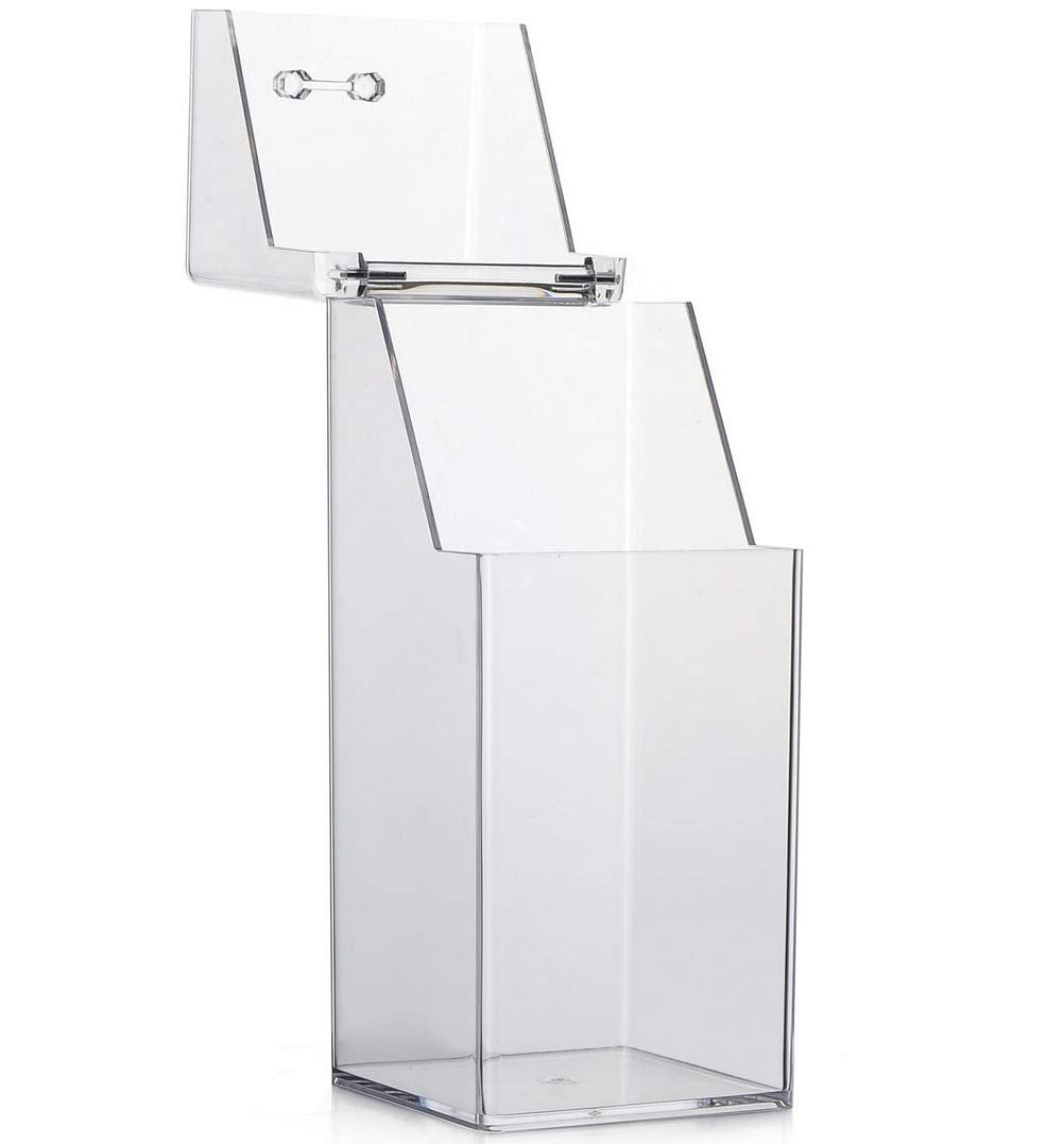Makeup Brush Holder Square Acrylic Cosmetic Brush Organizer with Dustproof Lid Eyebrow Pencil Storage Holder Box Makeup Storage Jewellery Storage Container