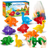 ABC Dinosaur Alphabet Learning Toys for Toddlers13PCS Montessori Preschool Educational Toy Gift for 3 Year Old Boys and Girl Double-Sided Dinosaurs Matching Game Fine Motor Skills Toy Sensory Toy