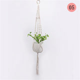Handwoven Cotton Rope Hanging Planter Basket