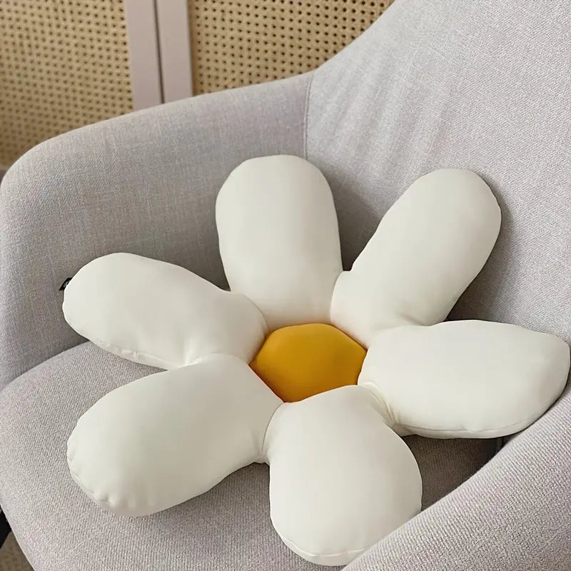 Six Petal Flower Plush Pillow for Home Decor (1pc)