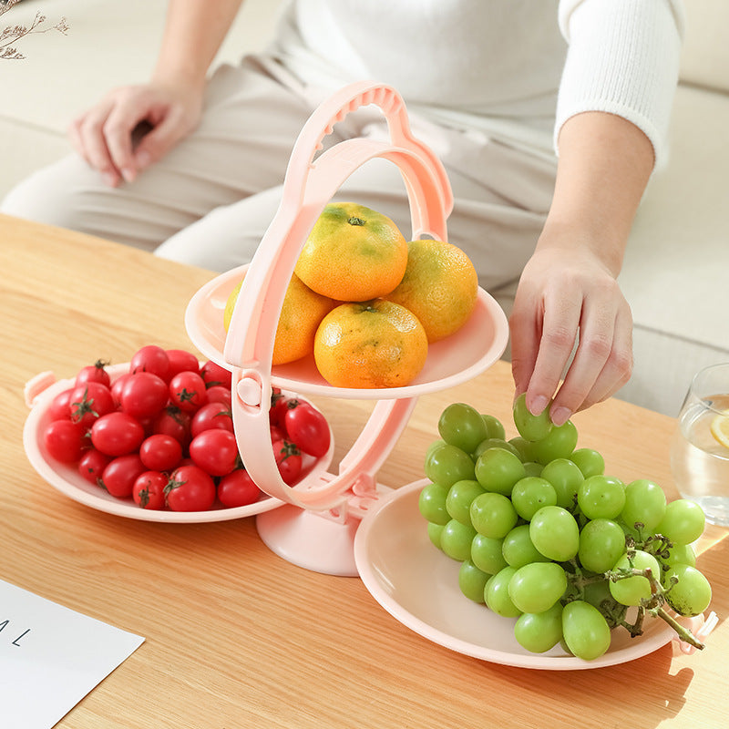 Sunshine Face Folding Fruit Plate and Snack Rack Organizer