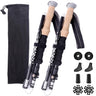 Colefunmit Trekking Poles Lightweight Collapsible Hiking Poles 2 Pcs Folding Aluminum Walking Sticks Walking Sticks for Hiking with Cork Grip (Black 51"-2pc)