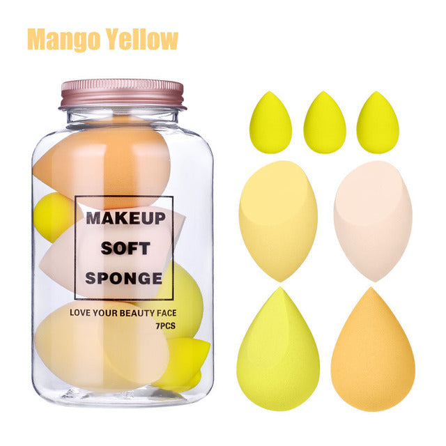 7 Can Makeup Egg Set with Floating Bottle & Mini Sponge