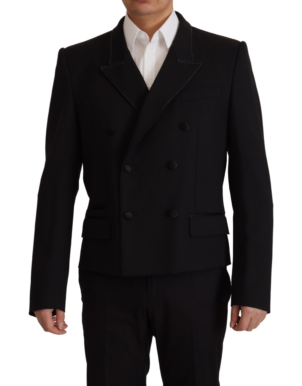 Dolce & Gabbana Elegant Double Breasted Wool Blazer