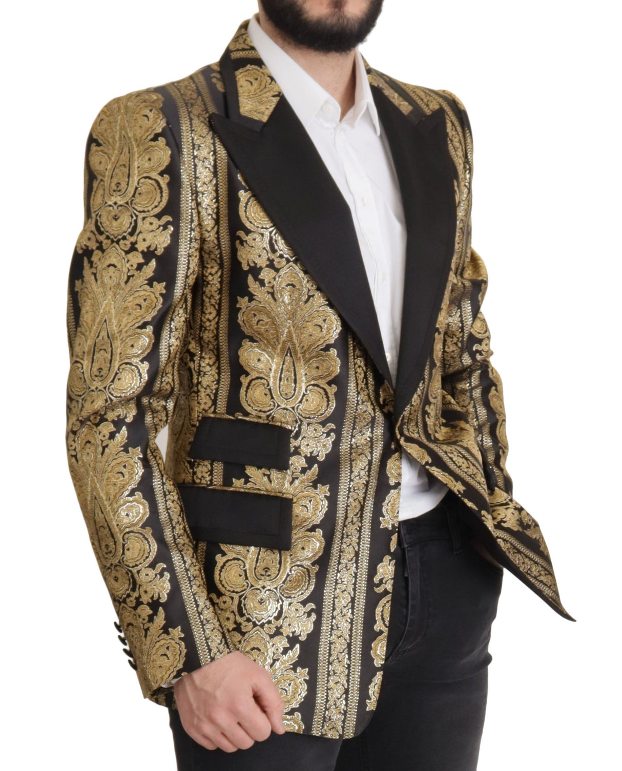 Dolce & Gabbana Elegant Single Breasted Jacquard Blazer