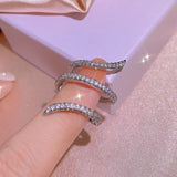 Geometric Zircon Ring - Stylish Minimalist Accessory
