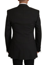 Dolce & Gabbana Elegant Slim Black Wool Blazer Jacket