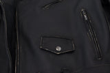 Dolce & Gabbana Black Leather Biker Coat Zipper Jacket