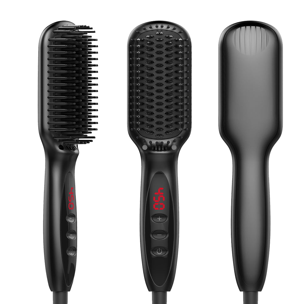 Hair Straightening Brush and Tool Set