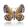 Colorful Rhinestone Alloy Butterfly Brooch Accessory