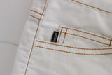 Cavalli Chic White Slim Fit Denim