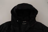 Dolce & Gabbana Elegant Black Hooded Parka Winter Jacket