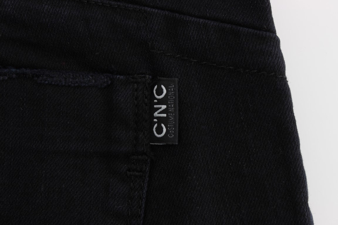 Costume National Sleek Slim Fit Black Denim Jeans