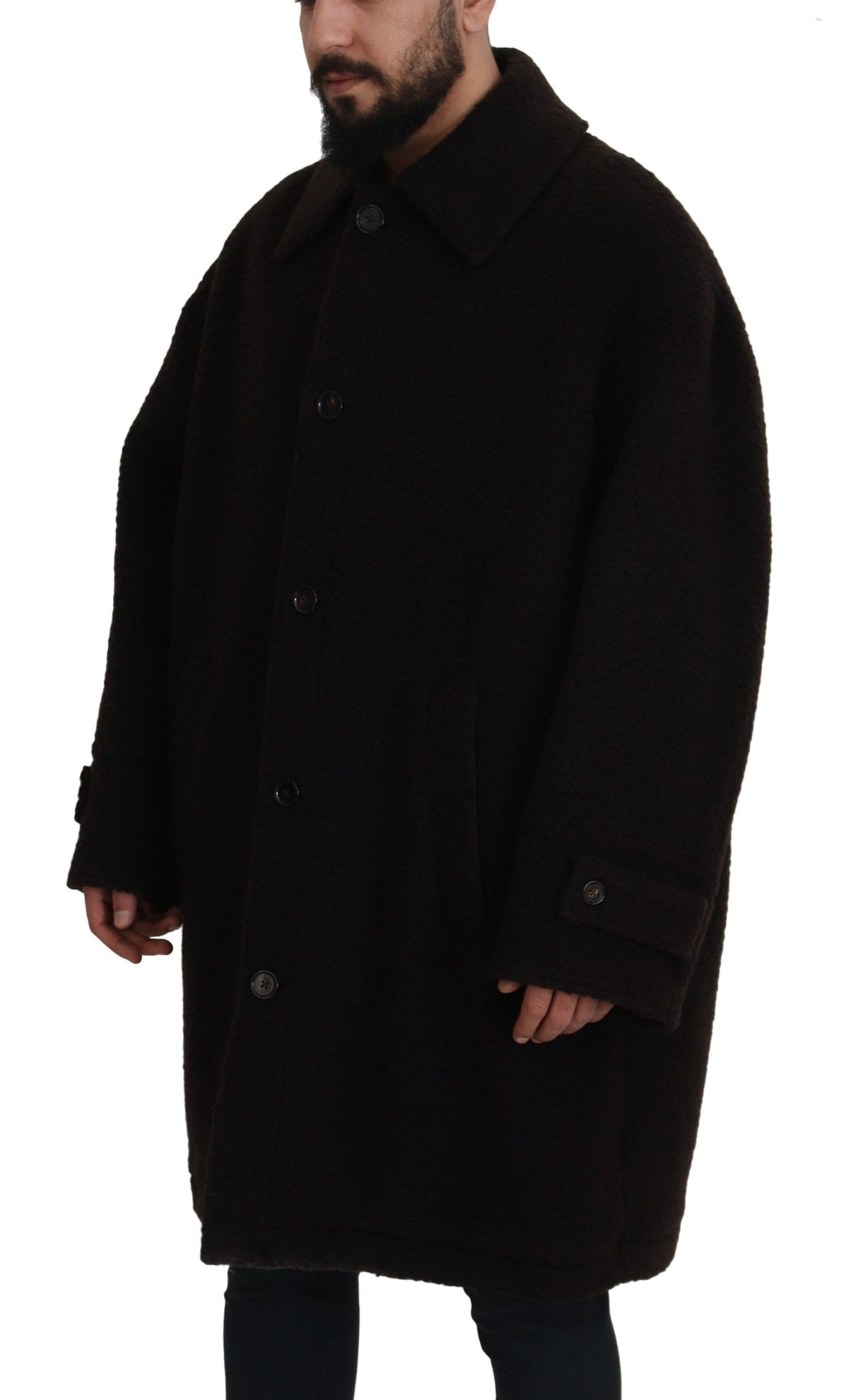 Dolce & Gabbana Elegant Black Alpaca Wool Blend Jacket