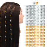 100 Pcs Dreadlocks Beads Metal Hair Cuffs Hair Braiding Rings Braid Clips for Women Hair Accessories (Gold and Silver)