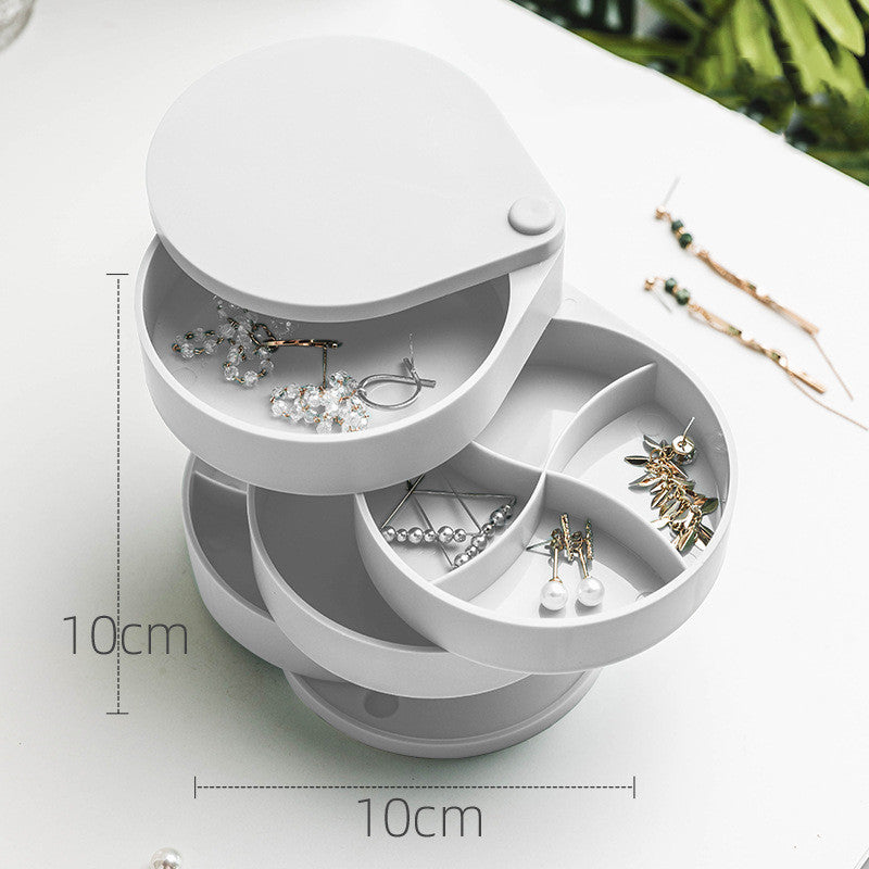 Earring Storage Box with Rotating Display Rack