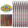 Hair Tinsel Extensions Rainbow Colorful Glitter Tinsel Hair Kit Heat Resistant 42 Inch Sparkling Fairy Hair Accessories for Women Kids Girls 8 Pcs