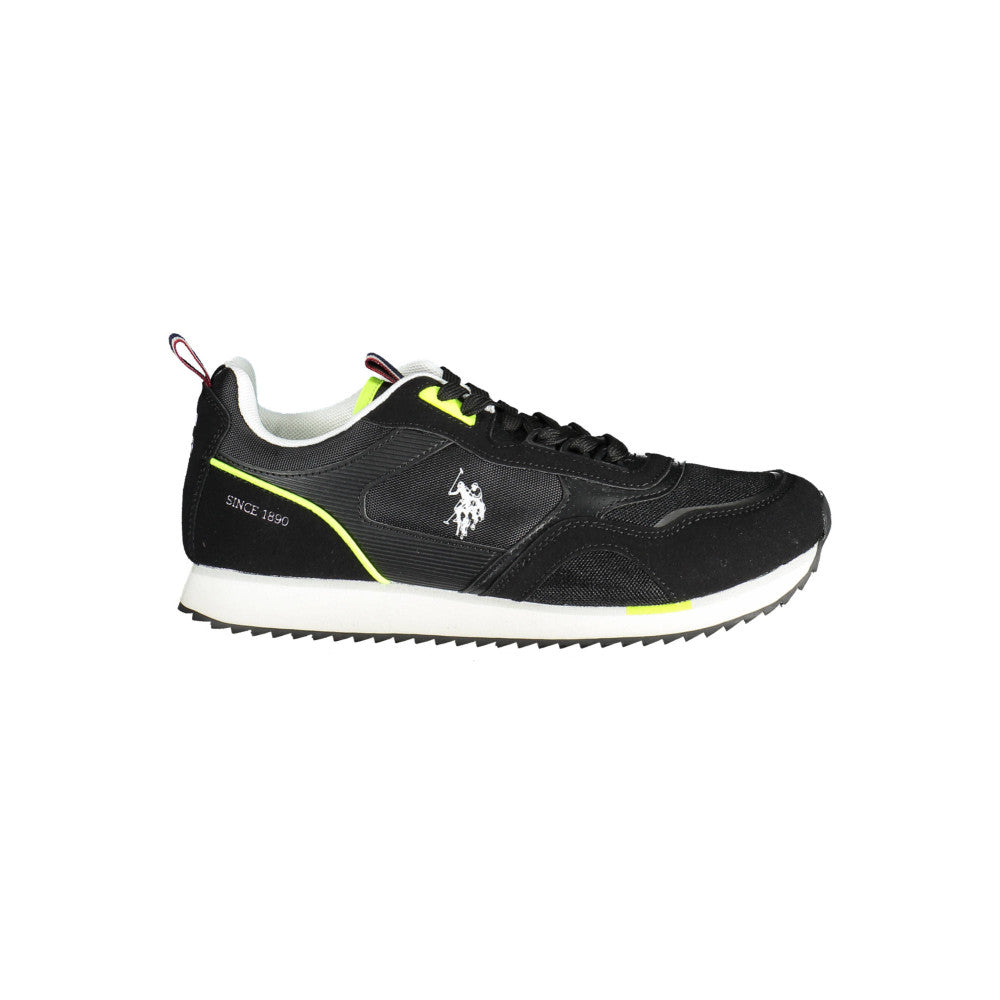 U.S. Polo Sneakers with Laces Black - Men's