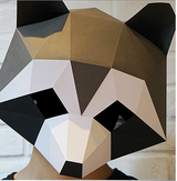 DIY Paper Mask Craft, Raccoon Headpiece