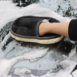Faux Wool Double-sided Car Cleaning Gloves (1pc)