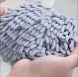 2pcs Soft Coral Velvet Chenille Hand Towels for Home